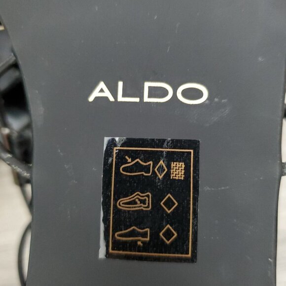 ❤️366 Aldo Zeanna Split Toe Casual Black Gladiator Sandal - Picture 13 of 14